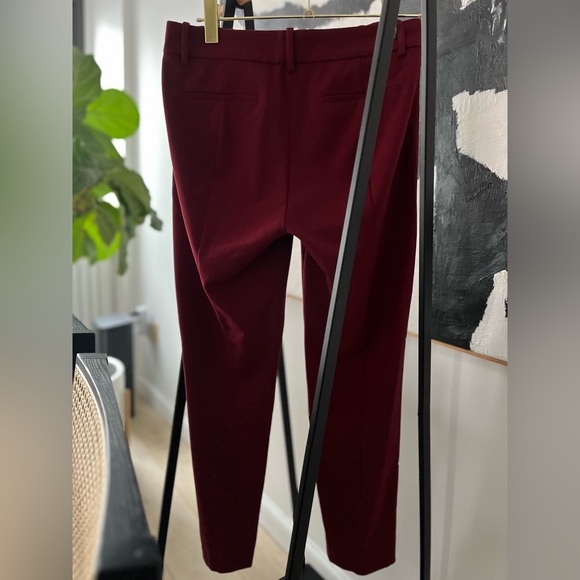 J.Crew Factory Size 6 Deep Garnet Slim Crop Ruby Pant in Stretch Twill - Picture 4 of 5